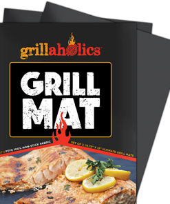 Grillaholics Grill Mats - 2 Non Stick Grill Mats for Outdoor Grill
